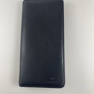 Samsonite Black Leather Travel Organizer Wallet Passport ID Card Holder 9X5"